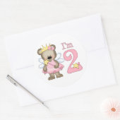 Sticker rond classique Princess Bear 2e anniversai (Enveloppe)
