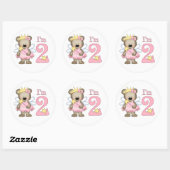 Sticker rond classique Princess Bear 2e anniversai (Feuille)