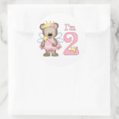 Sticker rond classique Princess Bear 2e anniversai (Sac)