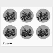 Sticker rond classique R75 (Feuille)