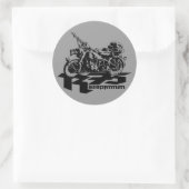 Sticker rond classique R75 (Sac)