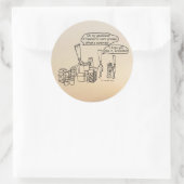 Sticker rond classique Reedz Cadeaux (Sac)