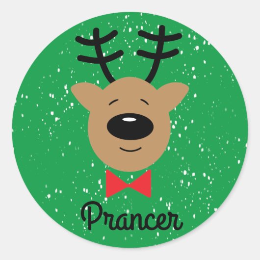 Sticker rond classique Reindeer (Devant)