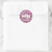 Sticker rond classique rose (Sac)