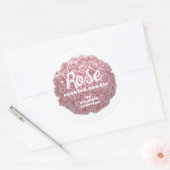 Sticker rond classique rose (Enveloppe)