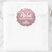 Sticker rond classique rose (Sac)