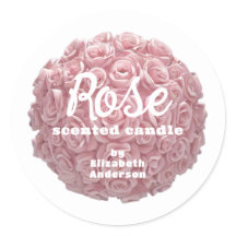 Sticker rond classique rose