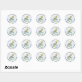 Sticker rond classique Rustique Citrouille nouvell (Feuille)