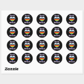 Sticker rond classique Safe Space (Feuille)