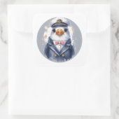 Sticker rond classique Sammy (Sac)