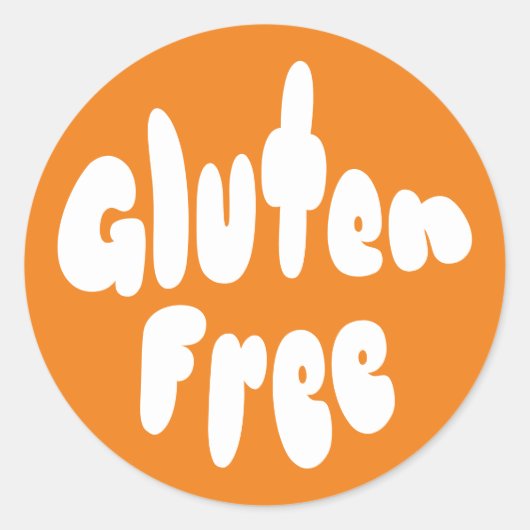 Sticker rond classique sans gluten (Devant)