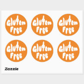 Sticker rond classique sans gluten (Feuille)