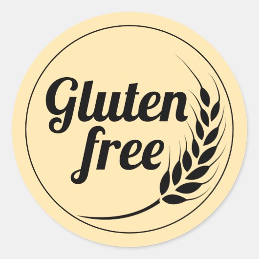 Sticker rond classique sans gluten (Devant)