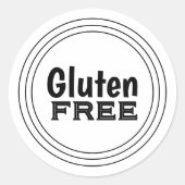 Sticker rond classique sans gluten (Devant)