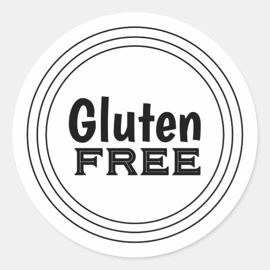 Sticker rond classique sans gluten (Devant)