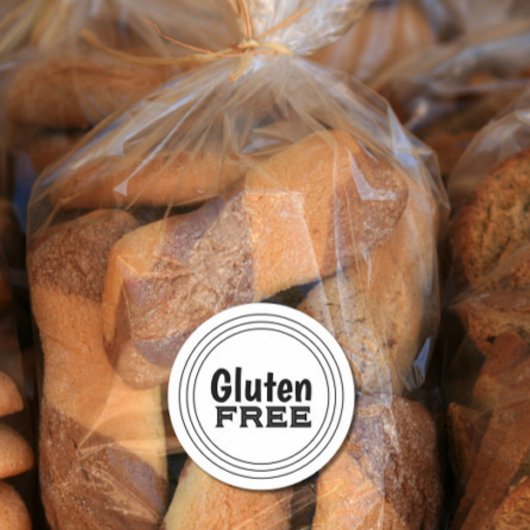 Sticker rond classique sans gluten
