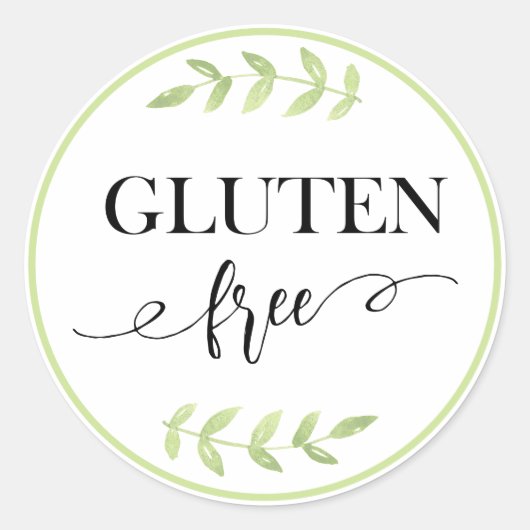 Sticker rond classique sans gluten (Devant)