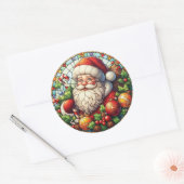 Sticker rond classique Santa Claus (Enveloppe)