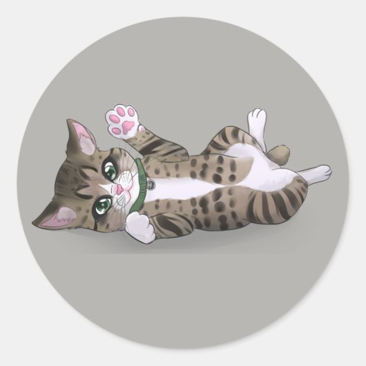 Sticker rond classique Sebastian (Devant)