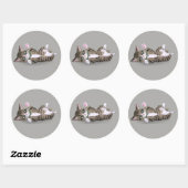 Sticker rond classique Sebastian (Feuille)