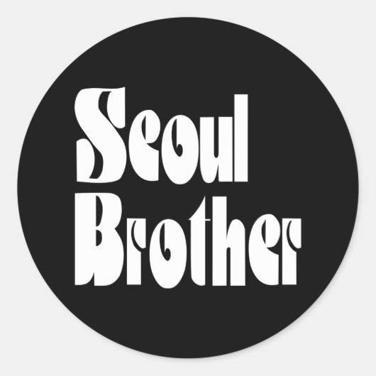 Sticker rond classique Seoul Brother (Devant)