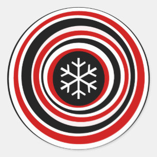 Sticker rond classique Snowflake