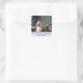 Sticker rond classique St. Elizabeth de Hongrie (Sac)