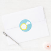 Sticker rond classique Sun et Cloud (Enveloppe)
