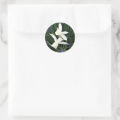 Sticker rond classique Thalia Daffodils blanc (Sac)