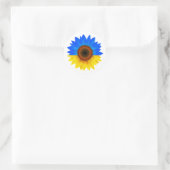 Sticker rond classique tournesol ukrainien (Sac)