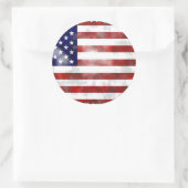 Sticker rond classique USA, brillant (Sac)