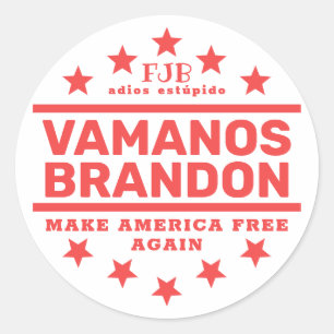 Sticker rond classique Vamanos Brandon II
