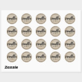 Sticker rond classique VE001_04rd Vanilla Extract (Feuille)