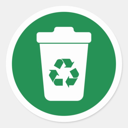 Sticker rond classique vert (Devant)