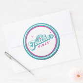 Sticker rond classique Vibes enseignant (Enveloppe)