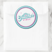 Sticker rond classique Vibes enseignant (Sac)