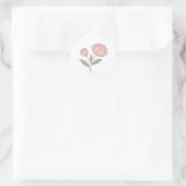 Sticker rond classique Wonky Zoo Peonies (Sac)