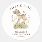 Sticker rond classique Woodland Wonder Deer (Devant)