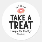 Sticker Rond Classroom Treat Birthday Donut Simple (Devant)