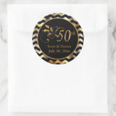 Sticker Rond Classy 50e Anniversaire de Mariage d'or (Sac)