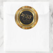 Sticker Rond Classy 50e Anniversaire de Mariage d'or (Sac)