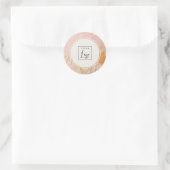 Sticker Rond Classy Bush Pink Gold Paint Logo Business (Sac)
