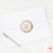 Sticker Rond Classy Bush Pink Gold Paint Logo Business (Enveloppe)