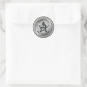 Sticker Rond Classy Star Silver Class of 2023 Graduation (Sac)