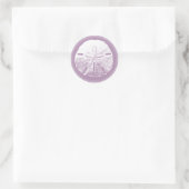 Sticker Rond Classy Violet Sable Dollar Plage Mariage Faveur (Sac)