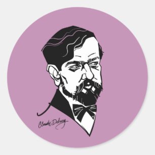 Sticker Rond Claude Debussy