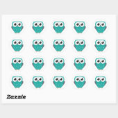 Sticker Rond Claude la Petite Chouette (Feuille)