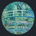 Sticker Rond Claude Monet<br><div class="desc">Claude Monet - Nappes D'Eau Et Pont Japonais (1899)</div>