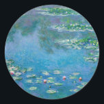 Sticker Rond Claude Monet<br><div class="desc">Nymphéas - Claude Monet,  Huile sur toile,  1906</div>