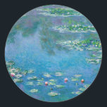 Sticker Rond Claude Monet<br><div class="desc">Nymphéas - Claude Monet,  Huile sur toile,  1906</div>